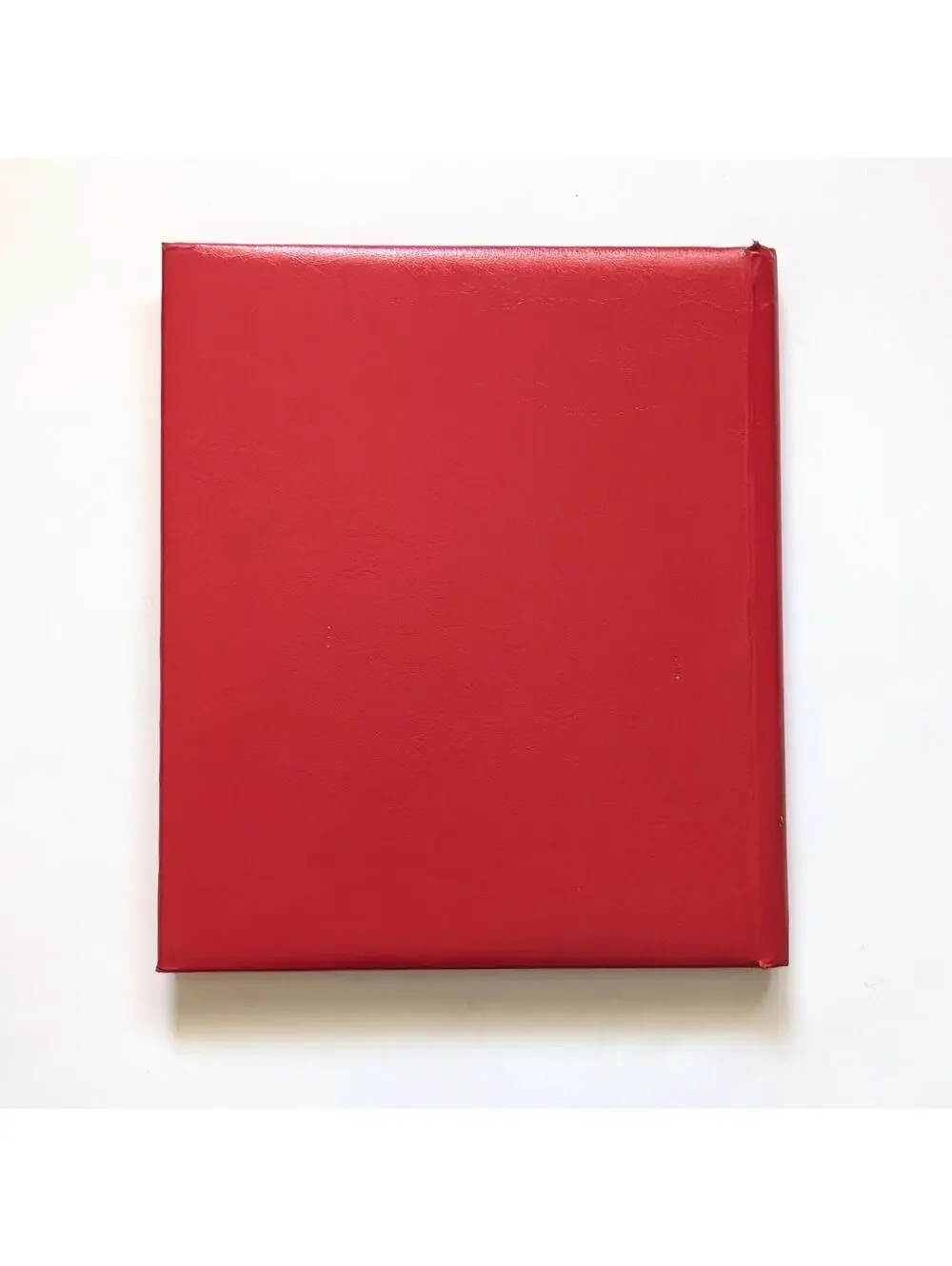 Red Vintage Magnetic Photo Album with Gold Foil Accent